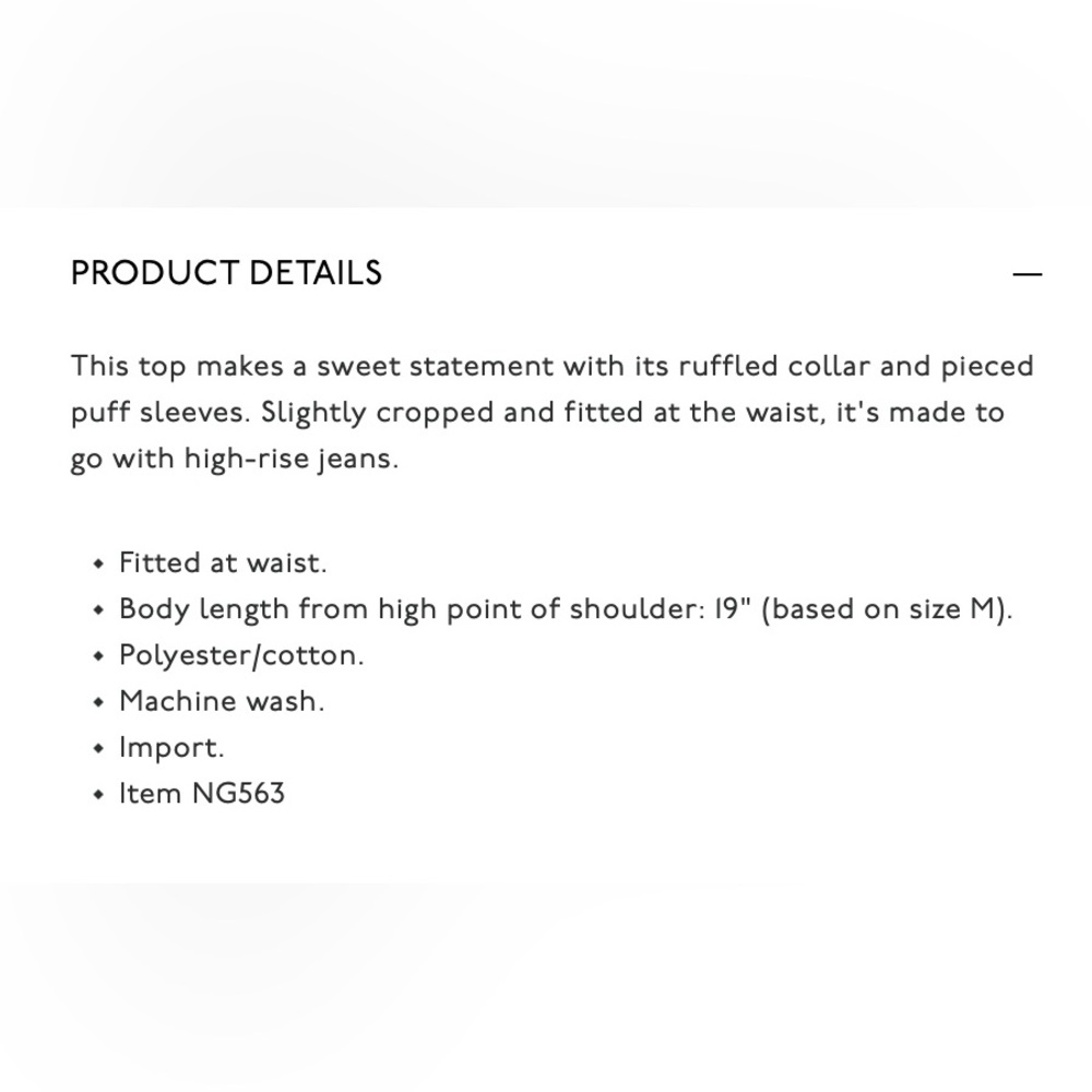 Madewell Ruffle-Collared Crop Top - Picture 4 of 13